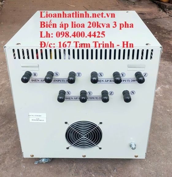 BIẾN ÁP 20KVA - 20KW LIOA, MÁY BIẾN ÁP 20KVA 3 PHA 380/200/220V LOẠI TỰ NGẪU