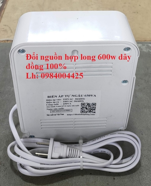 ĐỔI NGUỒN 220V SANG 100V 600W - 650VA HỢP LONG GIÁ RẺ