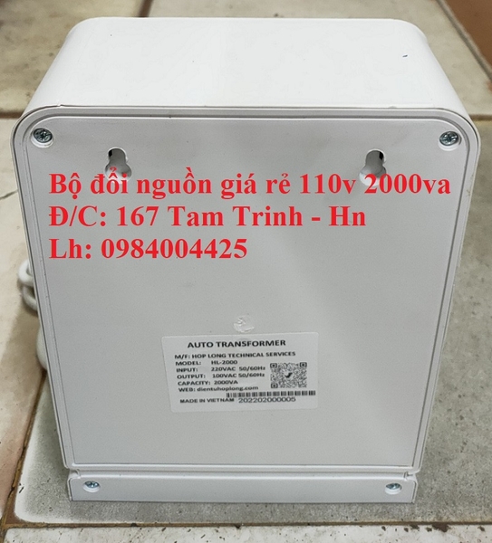 BỘ ĐỔI NGUỒN GIÁ RẺ 220V SANG 100V - 110V 2000VA - 2000W