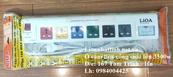 Ổ CẮM CÔNG SUẤT LỚN LIOA 3300W MÃ SẢN PHẨM 6OFSSV2.5-2 ( 6OFSSV3-3 )