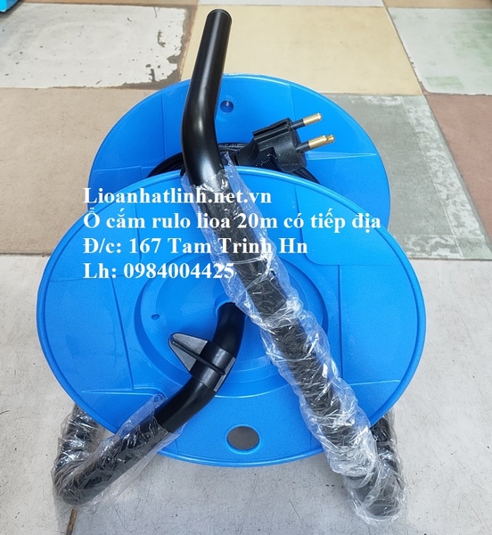 Ổ CẮM KÉO DÀI QUAY TAY LIOA KIỂU RULO 20M CÓ DÂY TIẾP ĐỊA ( QT20 - 3 - 15A)