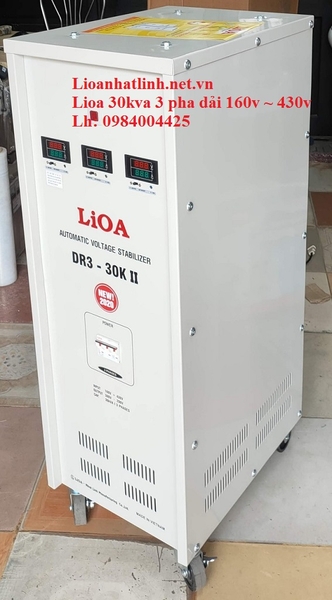 ỔN ÁP LIOA 30KVA 3 PHA DR3 - 30K II ĐỜI MỚI NHẤT 2024 - 2025 DÂY ĐỒNG 100%