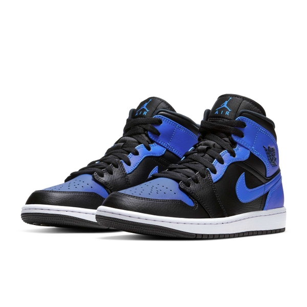 air jordan 1 mid black hyper royal blue