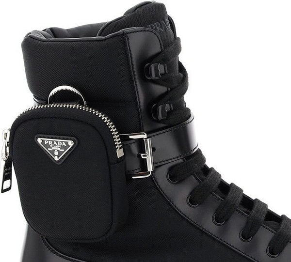 mini bag combat boot prada