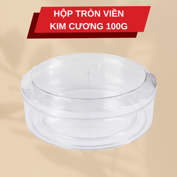 Hộp tròn mica đựng yến sào 100g - Việt Nam Quốc Yến