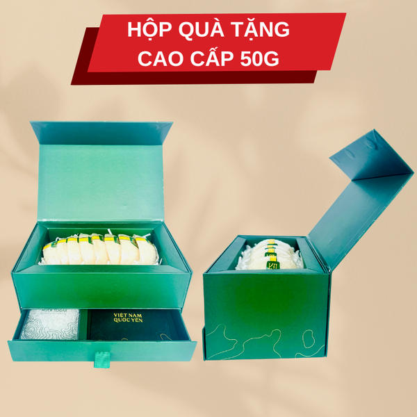 Hộp quà tặng cao cấp xanh lá 50g - Việt Nam Quốc Yến
