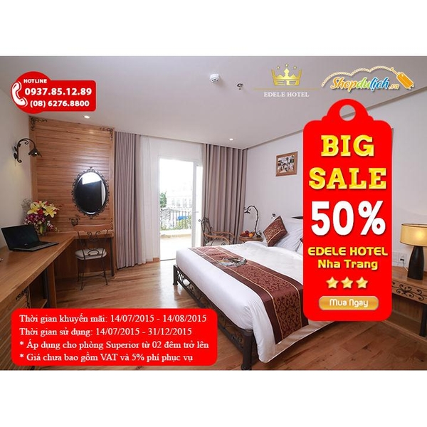Khuyến Mãi Edele Hotel - Khách sạn 3 sao Nha Trang gần biển