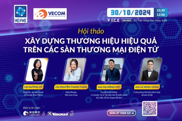 Thư mời tham dự Hội thảo “Xây dựng thương hiệu hiệu quả trên các sàn TMĐT”