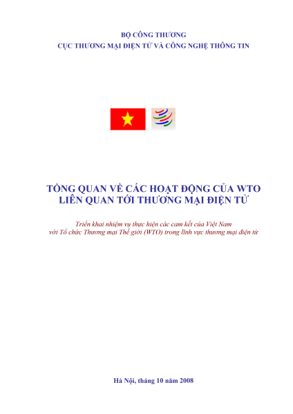 Báo cáo Tổng quan về các hoạt động của WTO liên quan tới Thương mại điện tử
