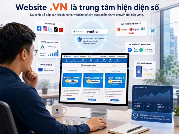 Thương mại điện tử bước vào giai đoạn phát triển bền vững: tên miền quốc gia .VN góp phần xây dựng niềm tin số.
