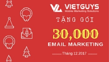 VietGuys tặng 30 gói 30.000 Email Marketing với tổng giá trị hơn 78 triệu đồng dành riêng cho hội viên VECOM