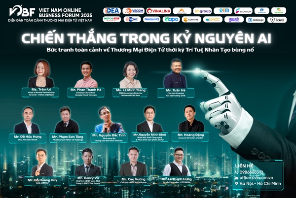 VOBF 2025 – Diễn đàn Thương mại điện tử lớn nhất Việt Nam trở lại Chủ đề: Chiến thắng trong kỷ nguyên AI