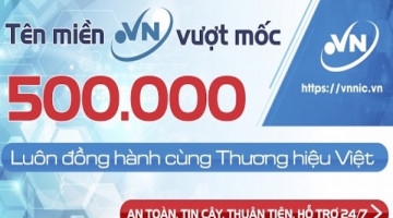 Tên miền quốc gia Việt Nam “.vn” đạt con số trên 500.000 tên miền