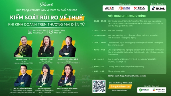 SỰ KIỆN VỀ THUẾ LỚN NHẤT NĂM 2024 - KIỂM SOÁT RỦI RO VỀ THUẾ KHI KINH DOANH TRÊN THƯƠNG MẠI ĐIỆN TỬ