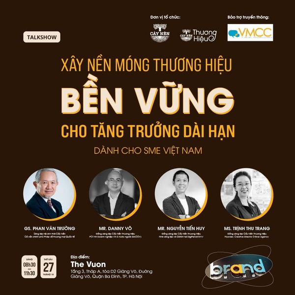 SỰ KIỆN CẤY NỀN THƯƠNG HIỆU SÁNG 27/10/2023: XÂY DỰNG NỀN MÓNG THƯƠNG HIỆU CHO TĂNG TRƯỞNG BỀN VỮNG