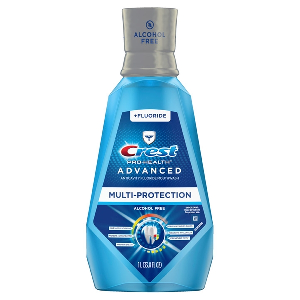 CREST - ADVANCED MOUTHWASH MULTI PROTECTION (NƯỚC XÚC MIỆNG DIỆT KHUẨN 1L)