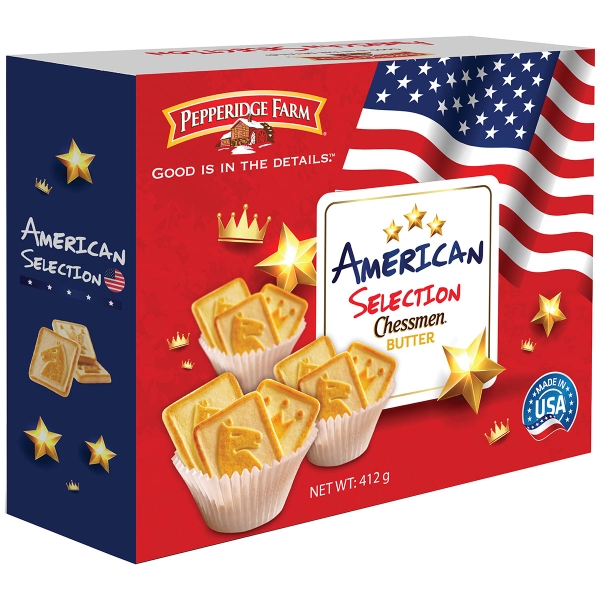 PEPPERIDGE FARM - American Selection Chessmen Butter (Bánh Quy Bơ 412g)