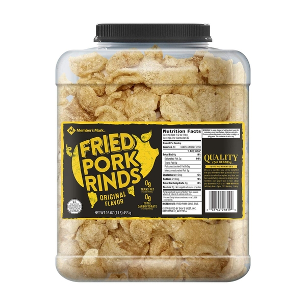 Member’s Mark - Fried Pork Rinds (Da Heo Vị Nguyên Bản 453g)