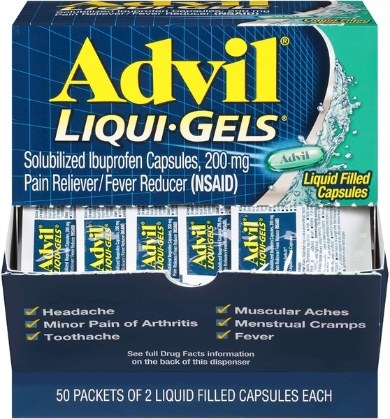 ADVIL - GREAT VALUE LIQUID GELS (HỖ TRỢ GIẢM ĐAU, HẠ SỐT 50 Packets)