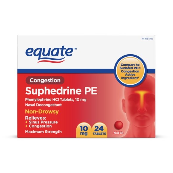 Equate - Suphedrine PE (Viên Uống Hỗ Trợ Viêm Xoang 24 Viên)