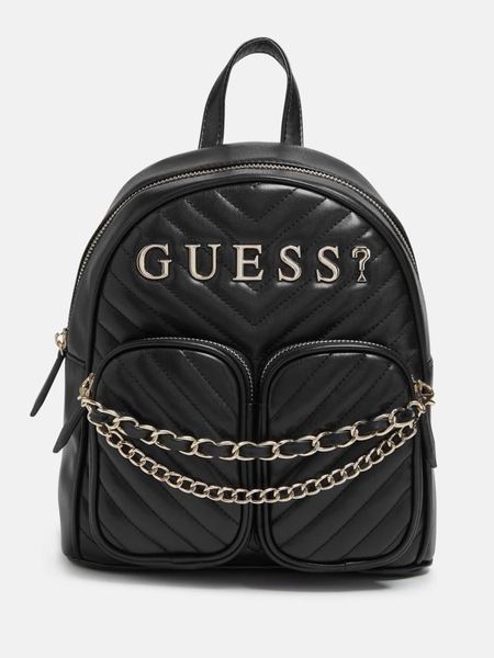 GUESS - DX23124 BLACK CASSIE QUILT BACKPACK (BALO ĐEN)