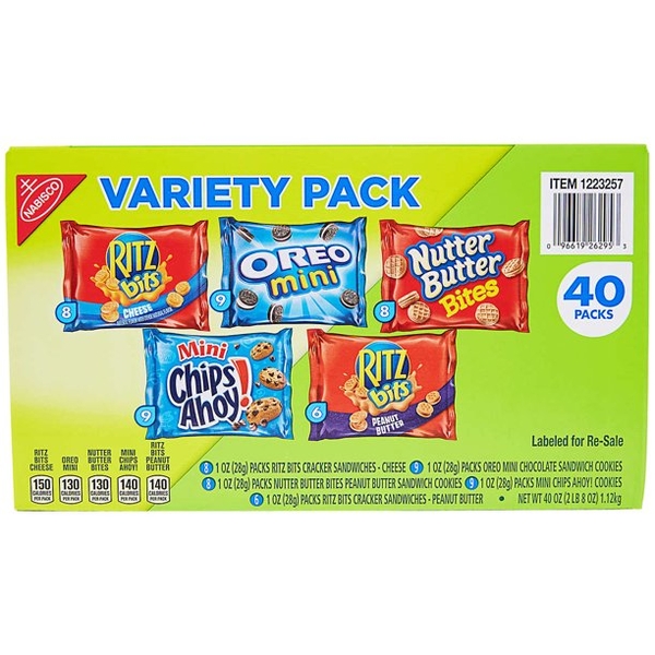 NABISCO - Variety Pack (1 Thùng 40 Gói Bánh 1.12KG)
