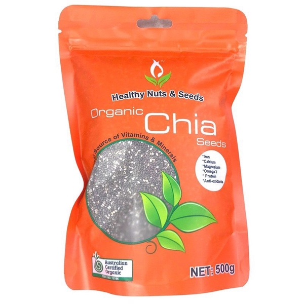 HEALTHY FOOD & NUTS - ORGANIC CHIA SEEDS (HẠT CHIA TỰ NHIÊN 500G)