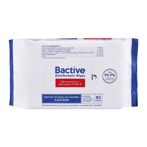 BACTIVE - DISINFECT WIPES (Giấy Diệt Khuẩn 80 Tờ)