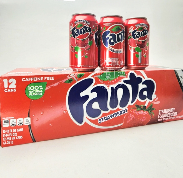 COCA COLA - FANTA STRAWBERRY (NƯỚC NGỌT CÓ GAS DÂU 12x355ml)