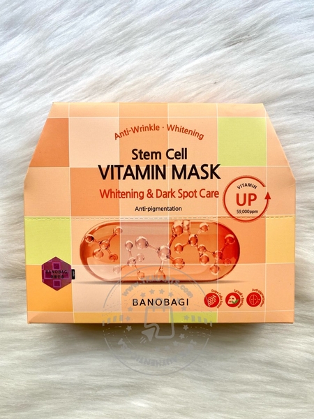 BANOBAGI - STEM CELL VITAMIN MASK WHITENING & DARK SPOT CARE (MẶT NẠ MỜ THÂM,ĐỀU MÀU DA 10 CÁI)