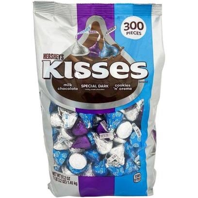 HERSHEY - KISSES MIKL CHOCOLATE , SPECIAL DARK , COOKIES N CREME(CHOCOLATE HỖN HỢP 1.45KG)