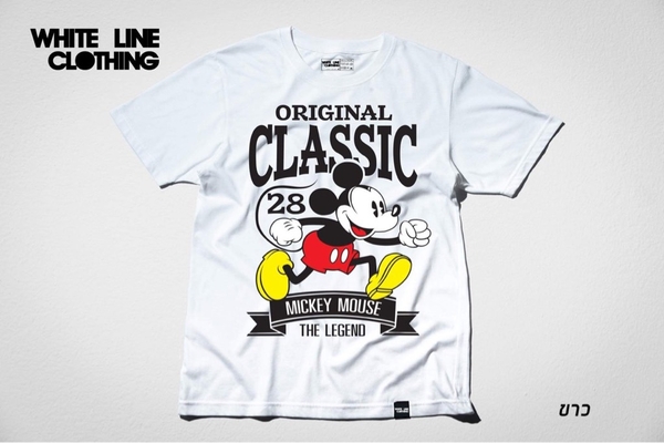 WHITE LINE CLOTHING - MICKEY MOUSE THE LEGEND (ÁO THUN TRẮNG MÃ 2)