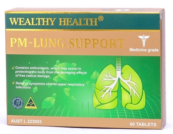 WEALTHY HEALTH - PM-LUNG SUPPORTH (VIÊN UỐNG BỔ PHỔI 60 VIÊN)