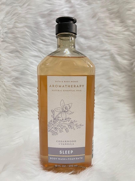 BATH & BODY WORKS - CEDARWOOD + VANILLA SLEEP (SỮA TẮM NGỦ CÂY TUYẾT TÙNG, VANNILA 295ml)