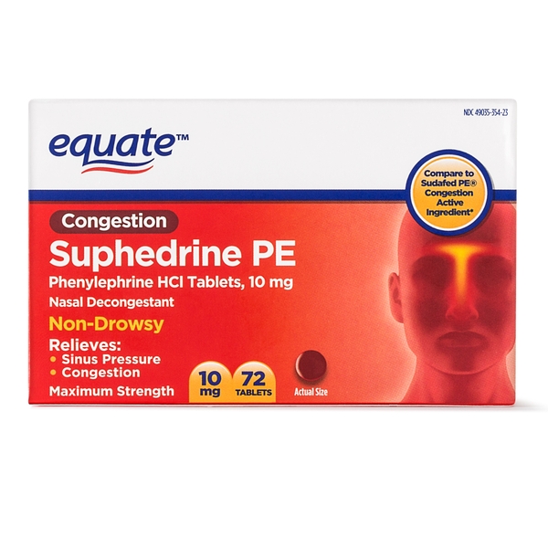 Equate - Suphedrine PE (Viên Uống Hỗ Trợ Viêm Xoang 72 Viên)
