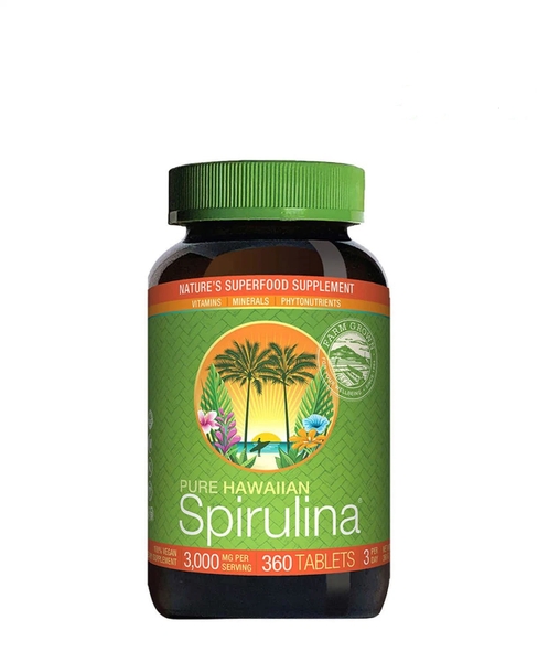 NUTREX HAWAII - Pure Hawaiian Spirulina (TẢO XOẮN 360 VIÊN)