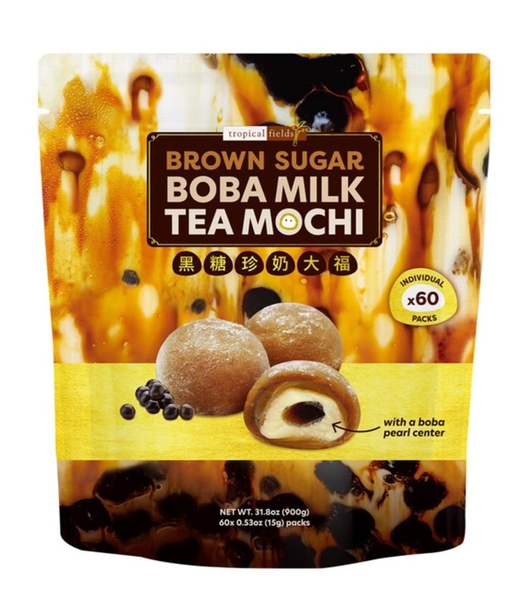 TROPICAL FIELDS - BOBA MILK TEA MOCHI (BÁNH MOCHI TRÀ SỮA TRÂN CHÂU ĐƯỜNG NÂU 900G)