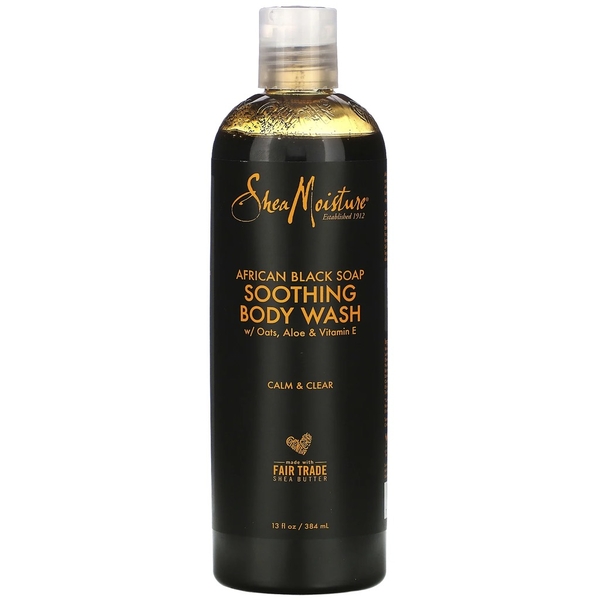 SHEA MOISTURE - AFRICAN BLACK SOAP SOOTHING BODY WASH (SỮA TẮM TRỊ MỤN LƯNG 384ml)