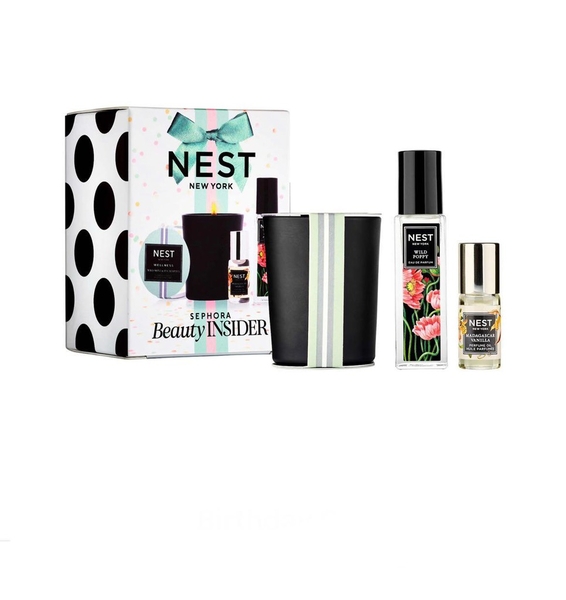 NEST - SEPHORA BEAUTY INSIDER (WILD POPPY EDP 6ml , MADAGASCAR VANILLA PERFUME OIL 3ml , WILD MINT & EUCALYPTUS 27G)