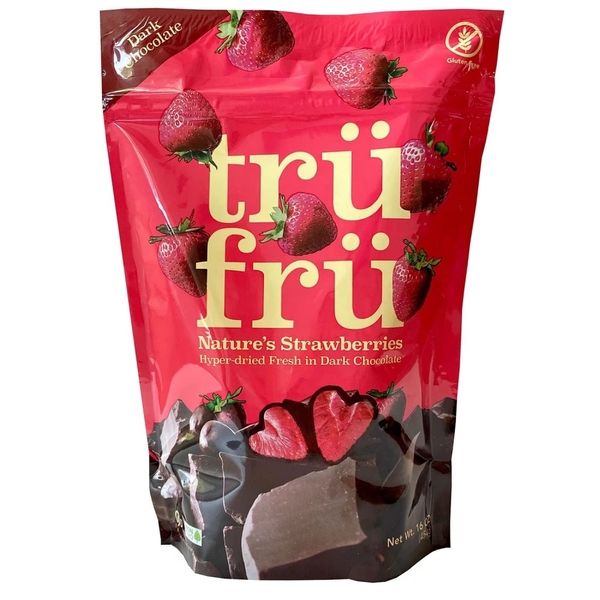 TRUFRU - NATURE’S STRAWBERRIES DARK CHOCOLATE (CHOCOLATE TRÁI DÂU 454G)