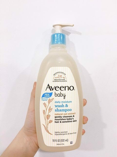 AVEENO - LIGHTLY SCENTED WASH & SHAMPOO (SỮA TẮM, DẦU GỘI BÉ 532ml)