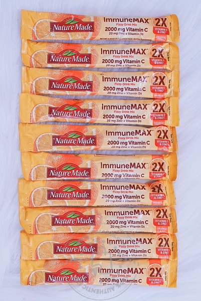 Nature Made - Immune MAX 2000mg Vitamin C (SET Sủi Vitamin C 10 Gói)