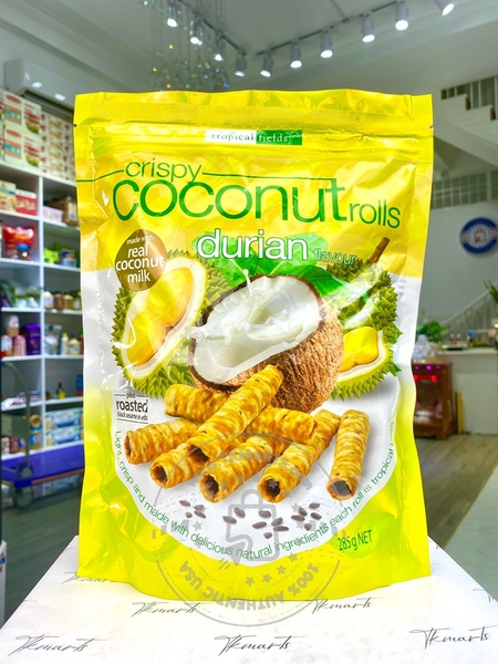 Crispy - Coconut Rolls (Dừa Và Sầu Riêng 285g)