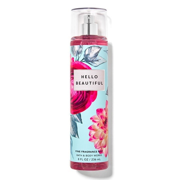 BATH & BODY WORKS - HELLO BEAUTIFUL BODY MIST (XỊT THƠM TOÀN THÂN HƯƠNG NƯỚC HOA 236ml)
