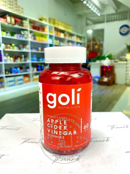 GOLÍ NUTRITION - APPLE CIDER VINEGAR (KẸO GIẤM TÁO HỖ TRỢ GIẢM CÂN 60 VIÊN)