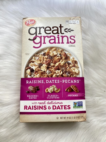 Post - Great Grains RAISINS,DATES & PECANS (NGŨ CỐC NHO,CHÀ LÀ,HỒ ĐÀO 538G)