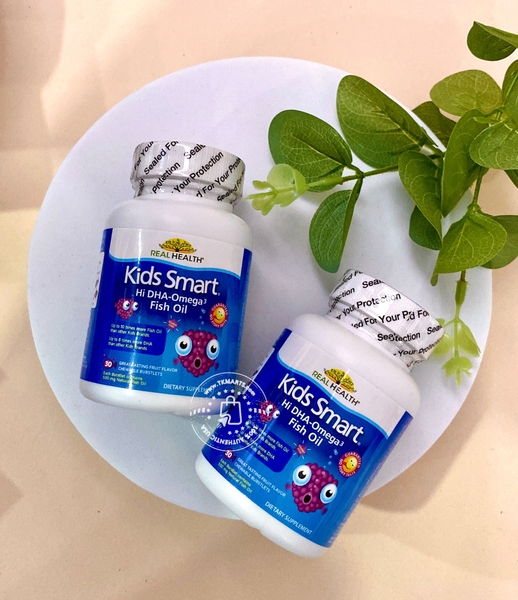 REAL HEALTH - Kids Smart Hi DHA - Omega3 Fish Oil (Dầu Cá Cho Bé 30 viên)