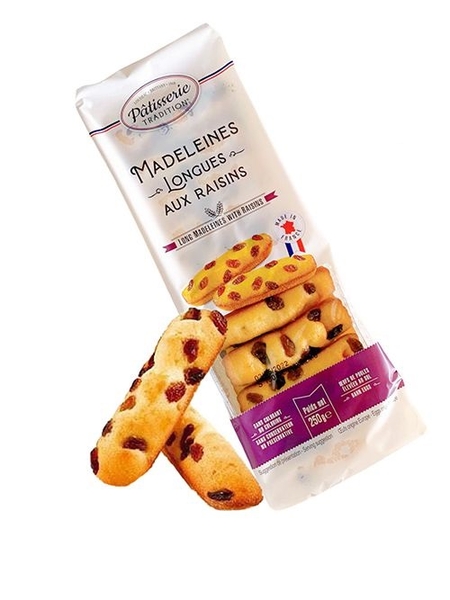 PATISSERIE - MADELEINES LONGUES AUX RAISINS (BÁNH BÔNG LAN NHO 250G)