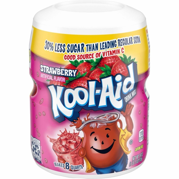 KOOD-AID - DRINK MIX STRAWBERRY ARTIFICIAL FLAVOR ( BỘT DÂU 538G)