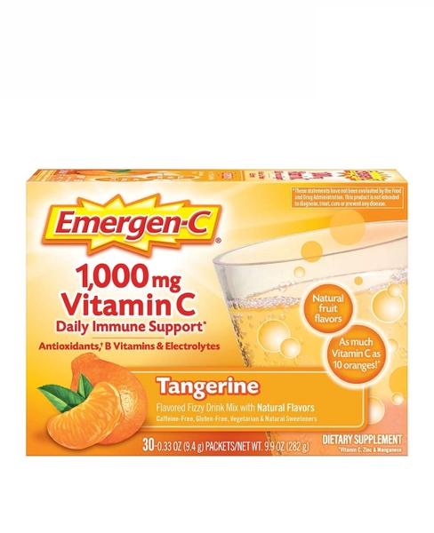 EMERGEN-C - VITAMIN C 1000MG SUPER ORANGE (SỦI CAM 30 GÓI)